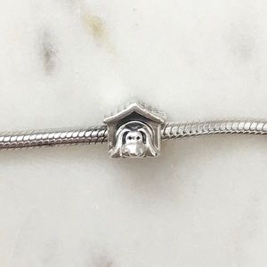 Pandora Retired Dog House & Red Heart Charm